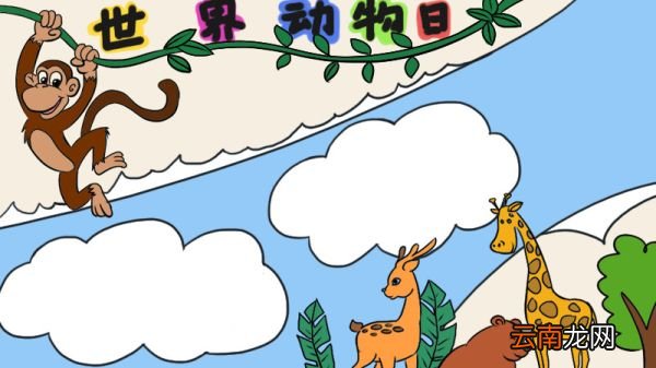 世界动物日手抄报
