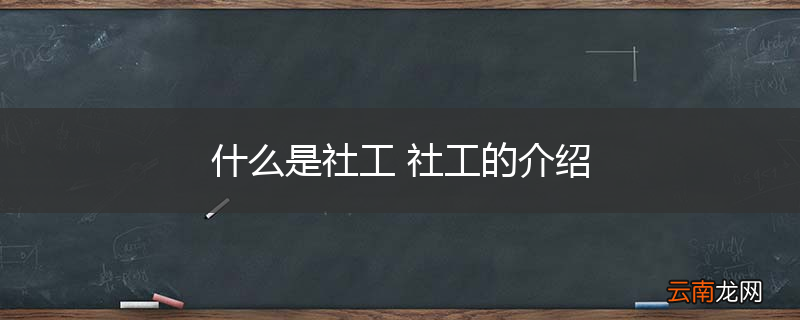 什么是社工 社工的介绍