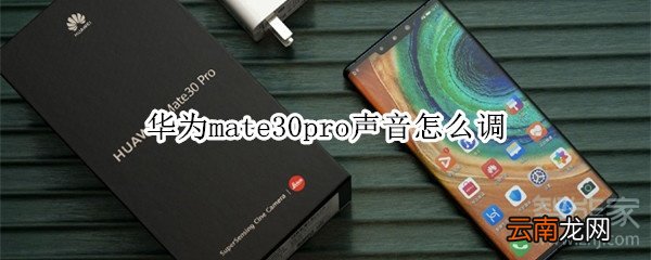 华为mate30pro声音怎么调