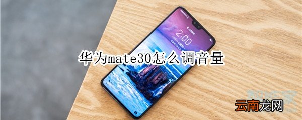 华为mate30怎么调音量