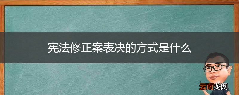 宪法修正案表决的方式是什么