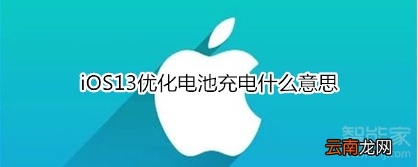 iOS13优化电池充电什么意思
