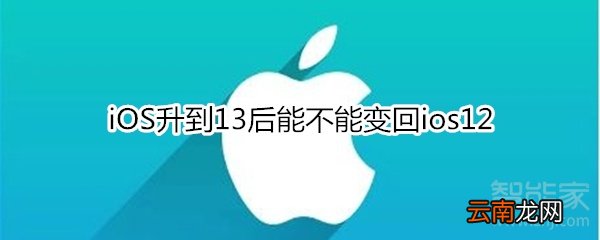 iOS升到13后能不能变回ios12