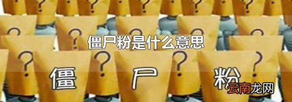 僵尸粉是什么意思
