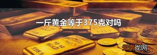 一斤黄金等于375克对吗