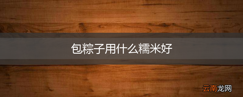 包粽子用什么糯米好