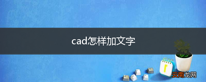 cad怎样加文字