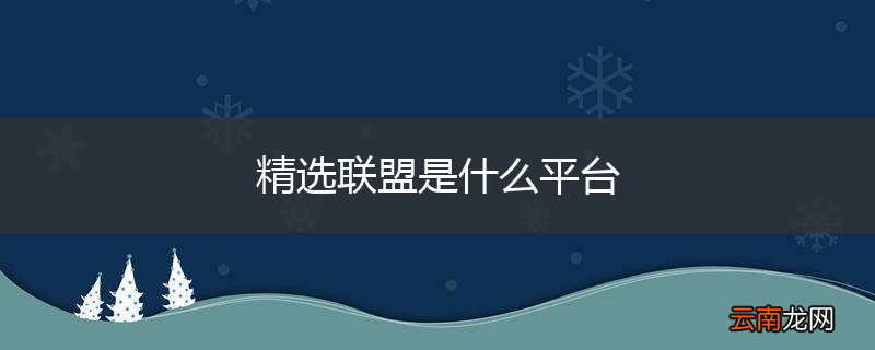 精选联盟是什么平台