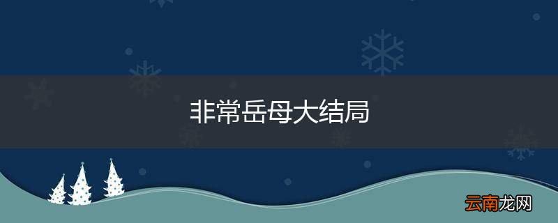 非常岳母大结局
