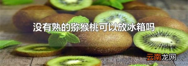 没有熟的猕猴桃可以放冰箱吗