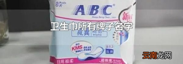 卫生巾所有牌子名字