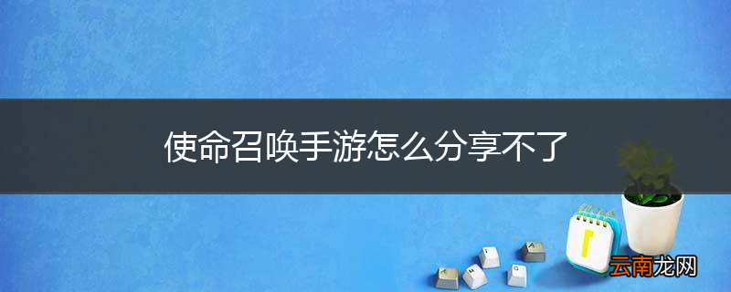 使命召唤手游怎么分享不了