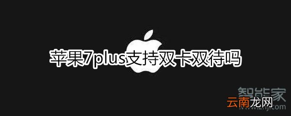 苹果7p双卡双待吗