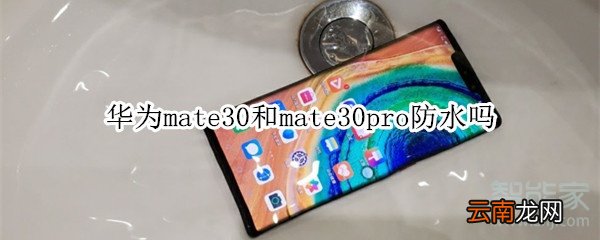 华为mate30和mate30pro防水吗