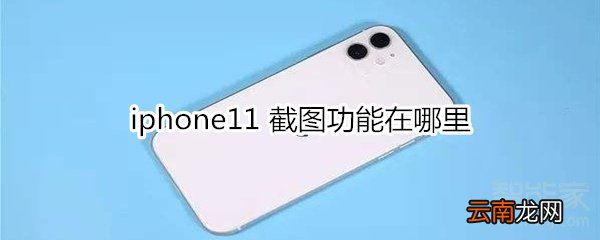 iphone11 截图功能在哪里