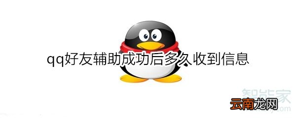 qq好友辅助成功后多久收到信息