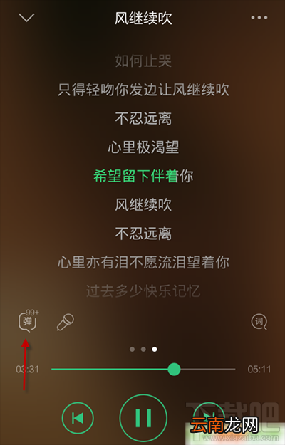 手机qq音乐怎么开启单曲弹幕？
