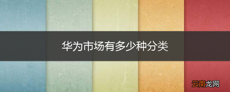 华为市场有多少种分类