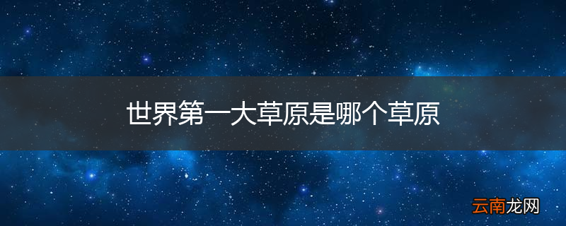 世界第一大草原是哪个草原