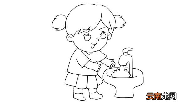 预防肺炎简笔画步骤