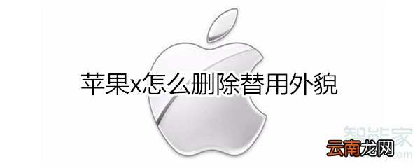 苹果x怎么删除替用外貌