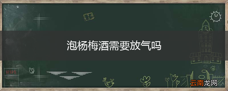 泡杨梅酒需要放气吗