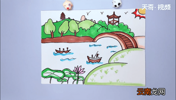 五年级自然公园简笔画 五年级自然公园简笔画画报
