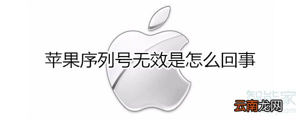 苹果序列号无效是怎么回事
