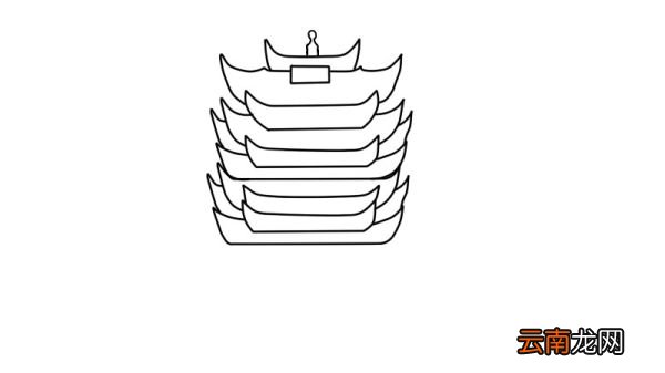 黄鹤楼的简笔画画法黄鹤楼的简笔画步骤