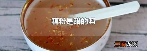藕粉是甜的吗