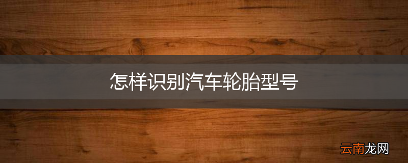怎样识别汽车轮胎型号