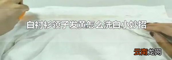 白衬衫领子发黄怎么洗白小妙招