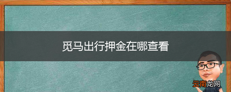 觅马出行押金在哪查看