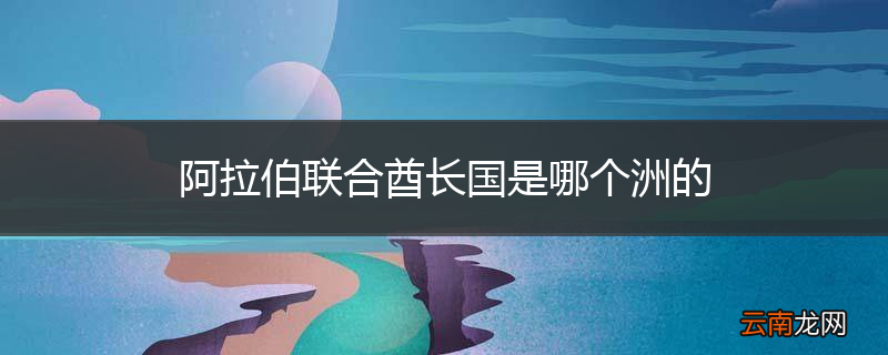 阿拉伯联合酋长国是哪个洲的