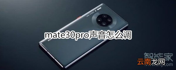 mate30pro声音怎么调