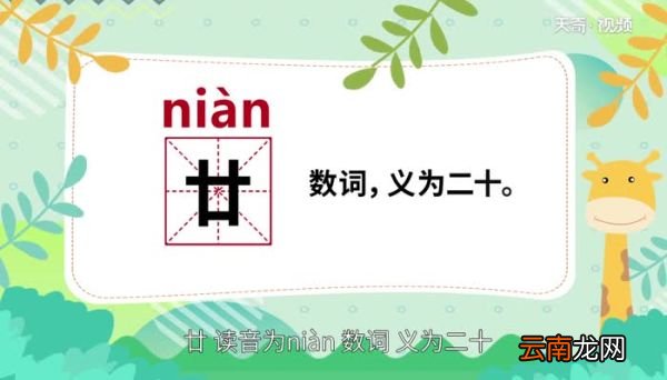 廿怎么读 廿怎么读法