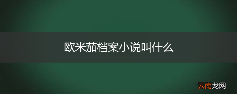 欧米茄档案小说叫什么