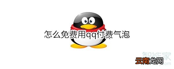 怎么免费用qq付费气泡