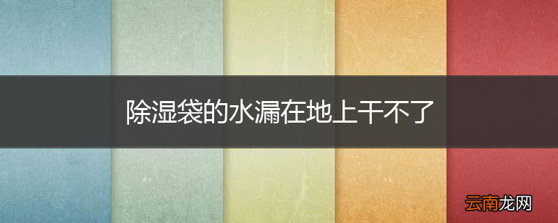除湿袋的水漏在地上干不了