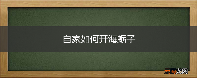 自家如何开海蛎子