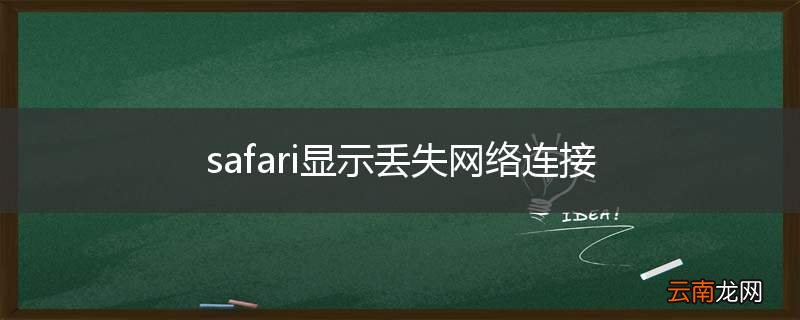 safari显示丢失网络连接