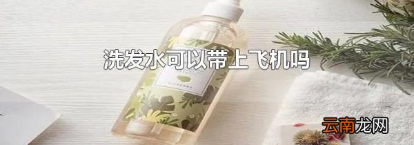 洗发水可以带上飞机吗