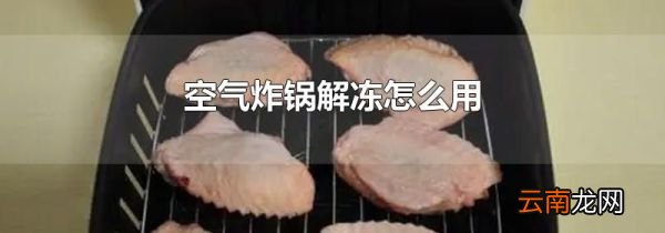 空气炸锅解冻怎么用
