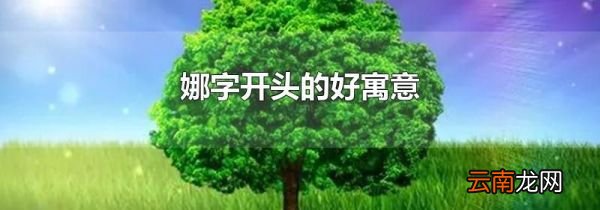 娜字开头的好寓意