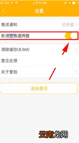 爱拍原创APP将推送声音关掉的操作过程