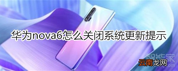 华为nova6怎么关闭系统更新提示