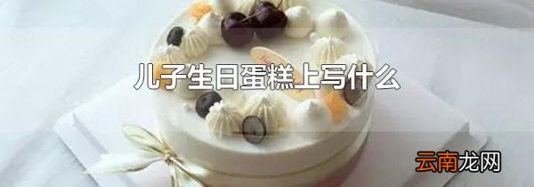 儿子生日蛋糕上写什么