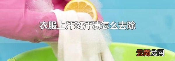 衣服上汗斑汗渍怎么去除