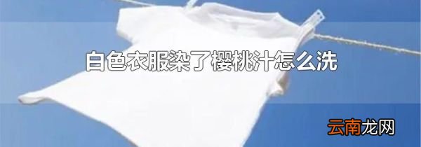 白色衣服染了樱桃汁怎么洗