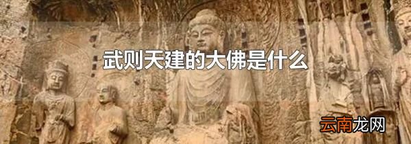 武则天建的大佛是什么